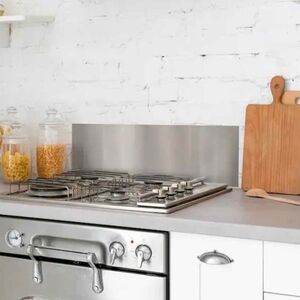 Stainless Steel Backsplash Panel Peel & Stick